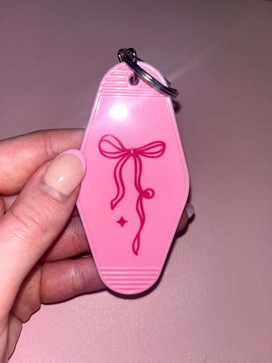 Pink Bow Motel Keychain🎀💕