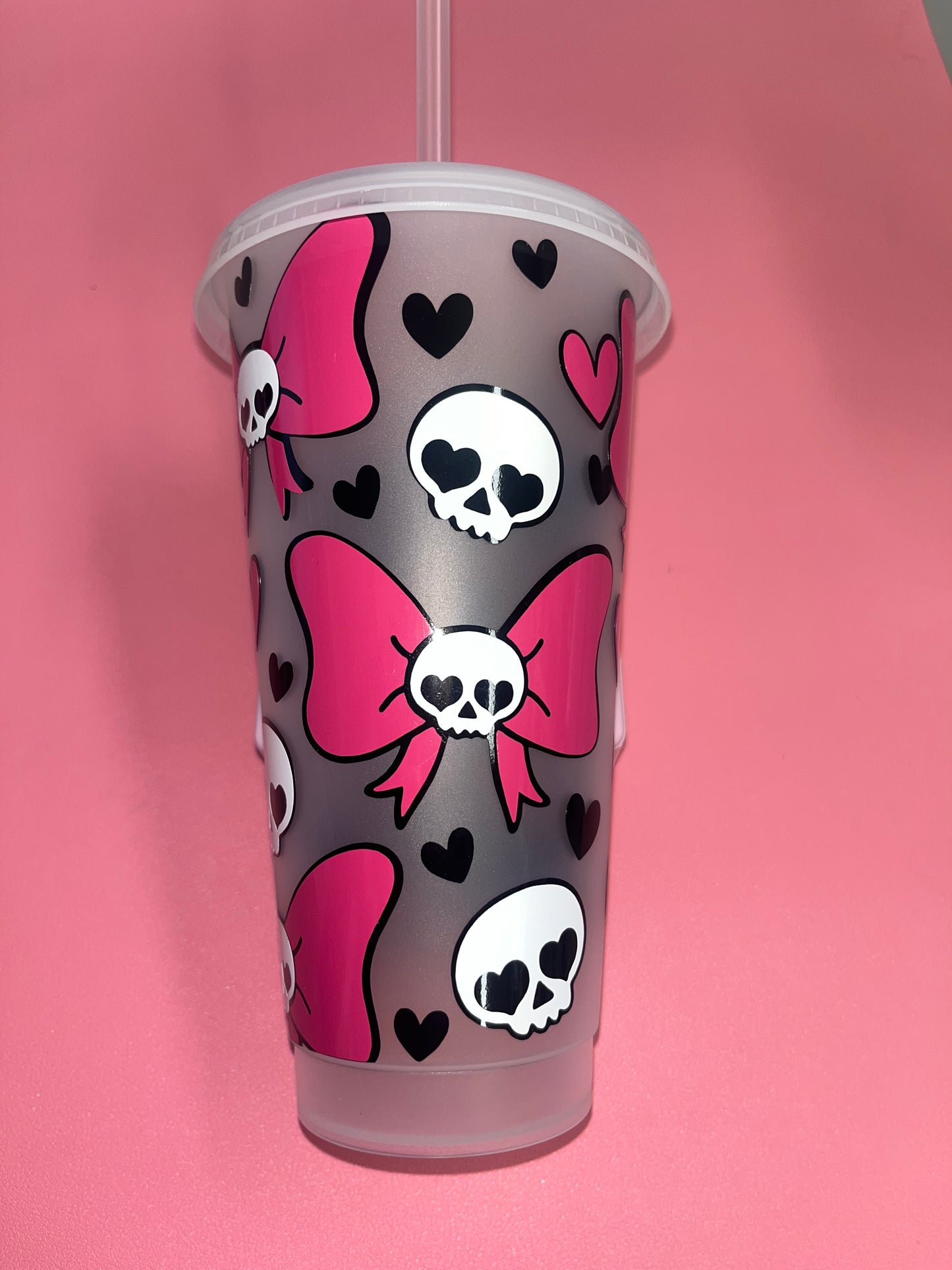 Bow & Skull cold cup🎀💀