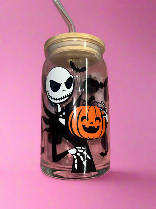 Nightmare before christmas glass can🎃🖤