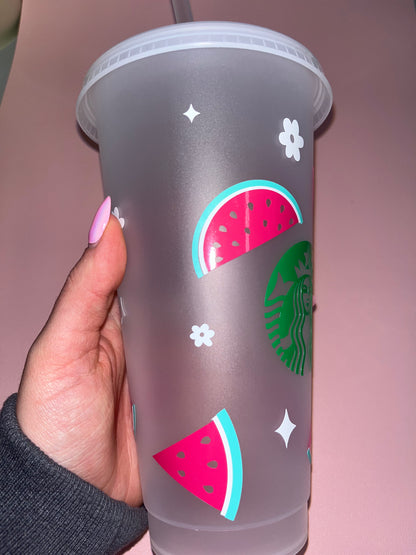 Watermelon inspired cold cup🍉