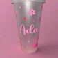 Pink Cherry and Bow Cold Cup💞🎀