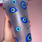 Evil Eye Cold Cup with Evil Eye Straw Topper 💙🧿