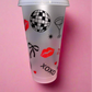 Black and red theme cold cup💋🖤