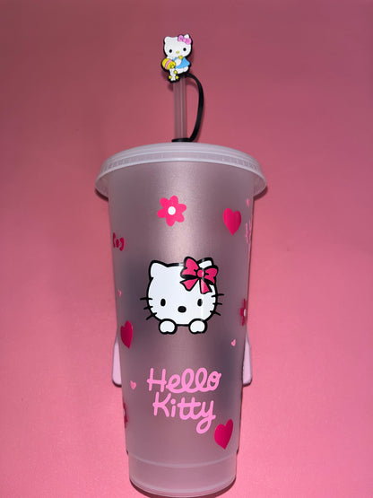 Hello kitty theme cold cup💗