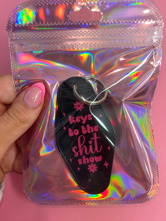 Keys to the sh⭐️t show motel keychain 💕