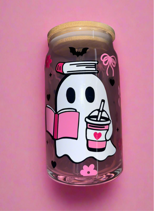 Coquette ghost glass can🎀👻