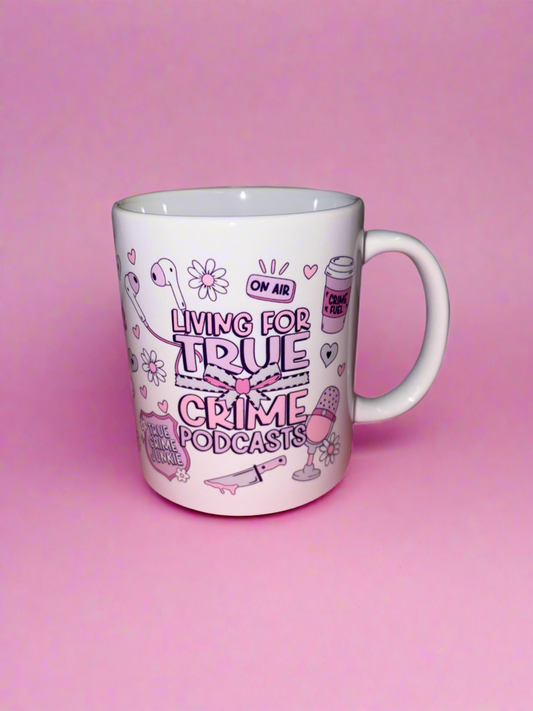Living for true crime podcasts mug✨