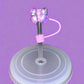 Purple straw topper💜