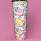 Summer fruits 20oz skinny tumbler🍋🍓
