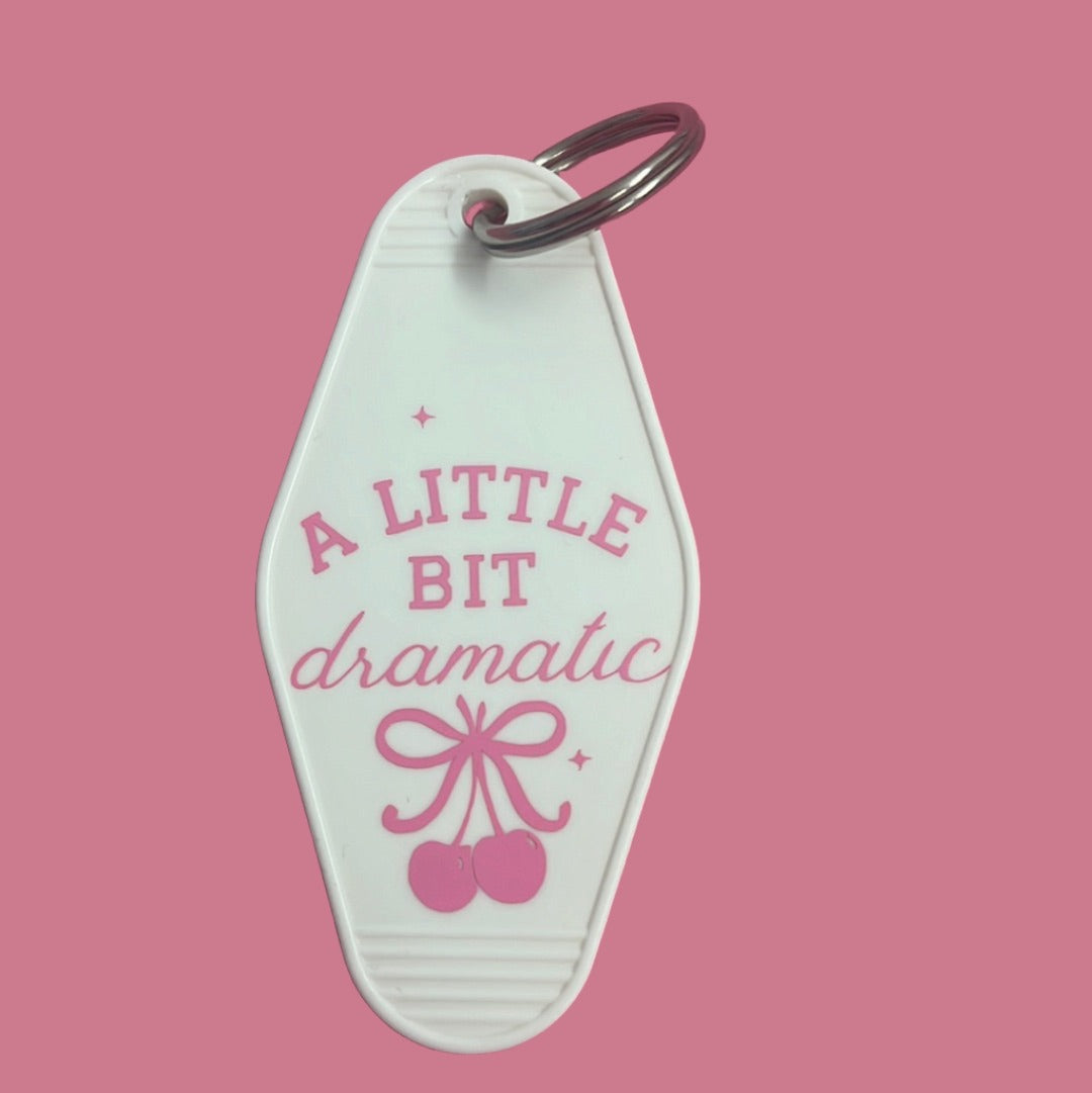 A little bit dramatic motel keychain🍒🌸