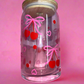 Cherry Bow glass can🍒🎀