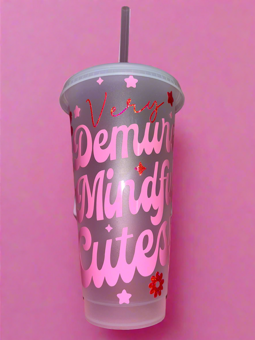 Very Demure, Mindful Cutesy cold cup🎀💗✨