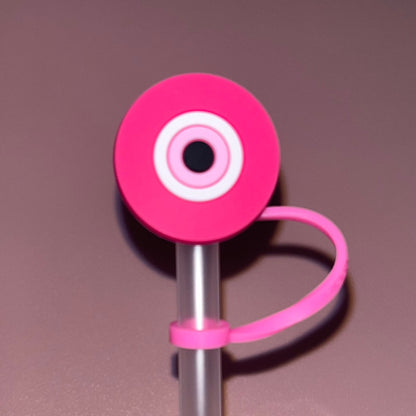 Pink Evil Eye Straw Topper 🧿💕