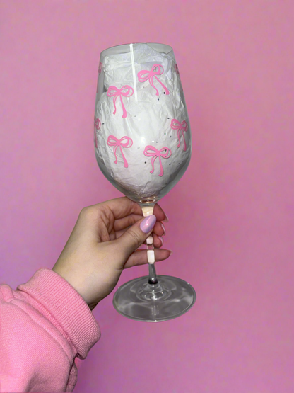 Bow theme wine glass🎀