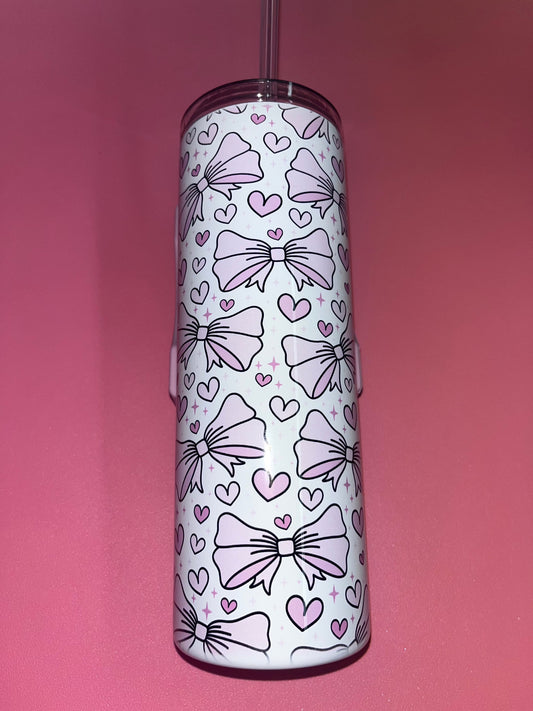 Bow 20oz skinny tumbler🎀