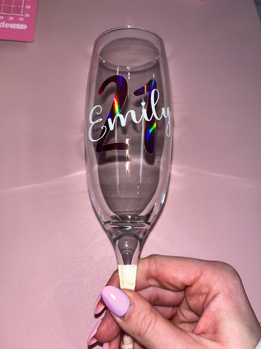 Personalised Champagne flute🥂💓