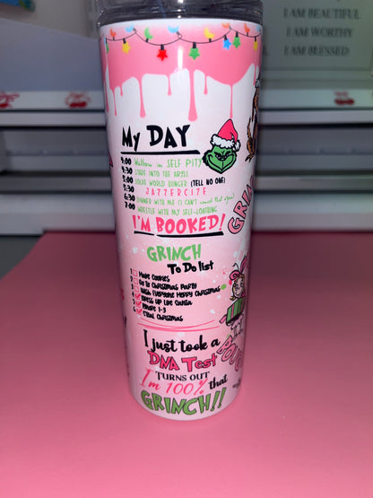 Grinch 20oz skinny tumbler💕✨