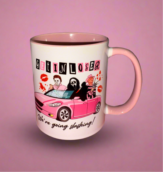 Get in loser we’re going slashing mug💕🖤