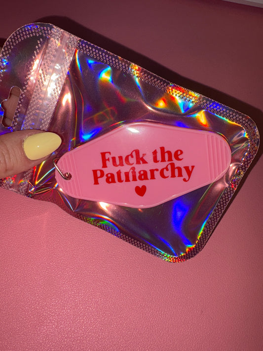 F the patriarchy motel keychain❤️