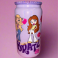 Bratz purple 16oz glass can with gemstone lid💜