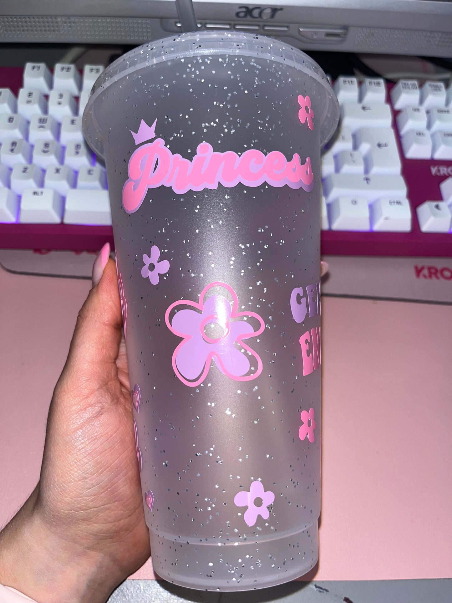 Y2K theme cold cup💕💜