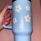 Custom Blue 40oz tumbler💙🌸