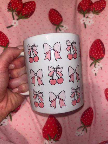 Cherry and Bows Mug🎀🍒