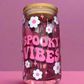Spooky vibes glass can💗