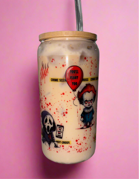 Horror movie theme glass can🔪