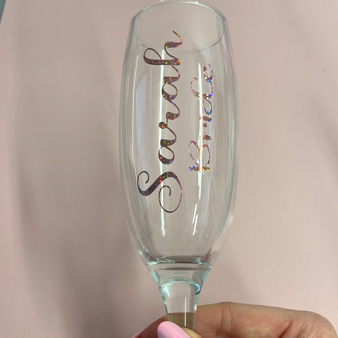 Personalised Champagne flute🥂💓