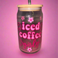 Iced coffee girly glass can🌸💕