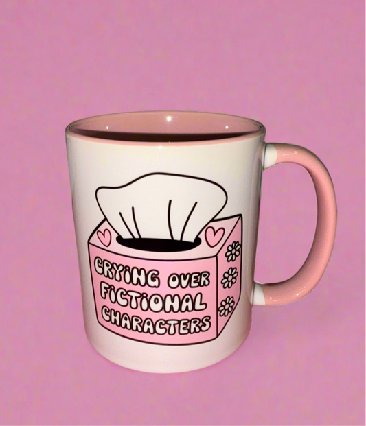 Crying over fictional characters mug💕