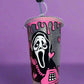 Scream Cold Cup with Straw Topper 🖤💞🔪