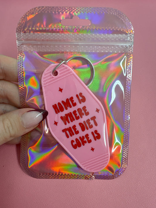 Home is where the Diet Coke is keychain✨