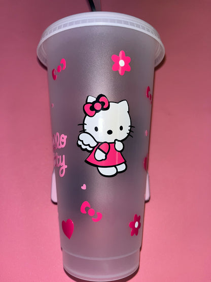 Hello kitty theme cold cup💗