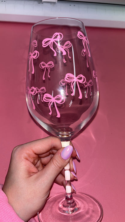 Bow theme wine glass🎀