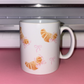 Pink bow croissant mug