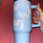 Custom Blue 40oz tumbler💙🌸