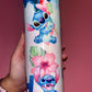 Stitch theme 20oz skinny tumbler💙