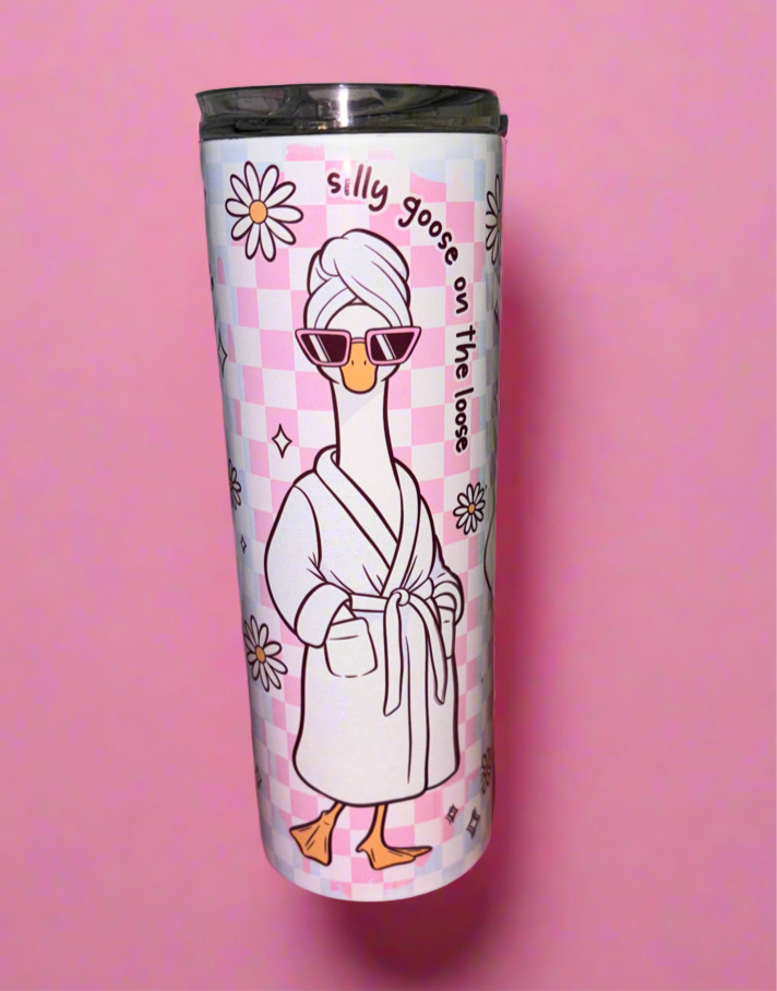 Silly goose on the loose 20oz skinny tumbler💗