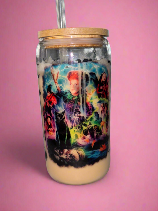 Hocus pocus glass can✨