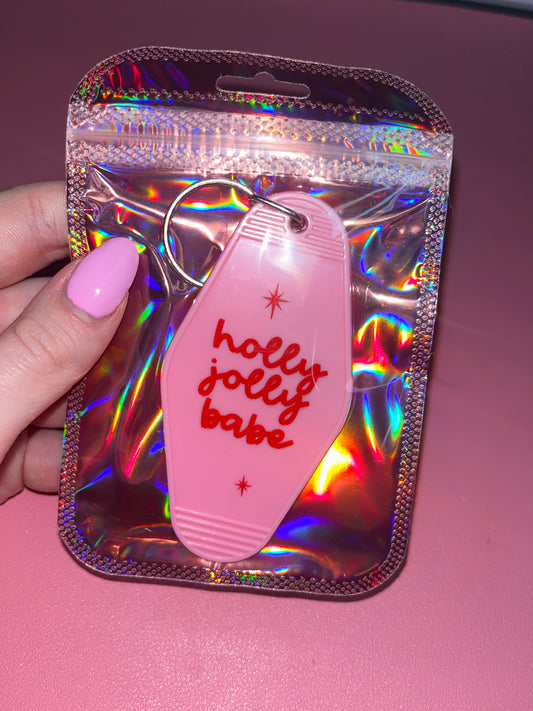 Holly jolly babe motel keychain🎅🏻