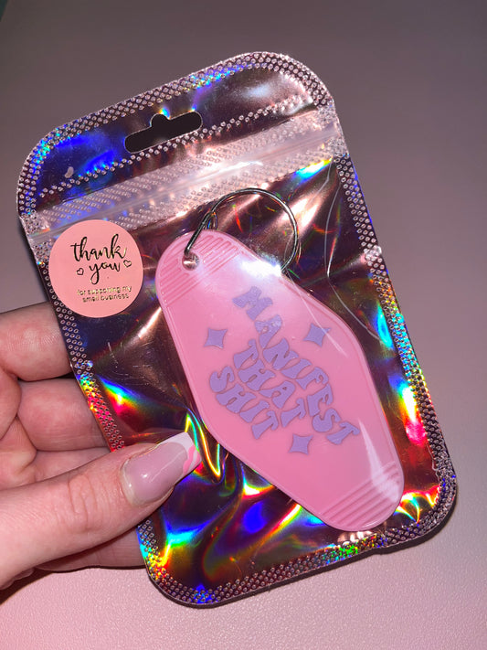 Manifest That Sh⭐️t motel keychain 💜