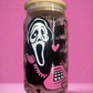 Scream theme glass can