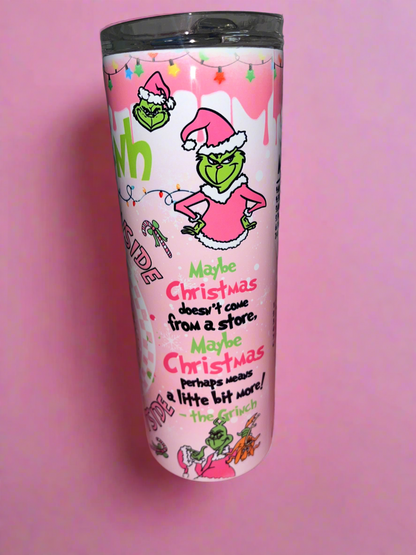 Grinch 20oz skinny tumbler💕✨