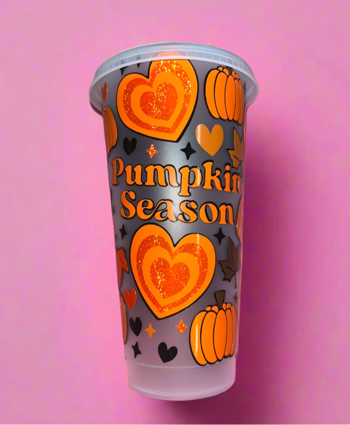Pumpkin season cold cup🎃