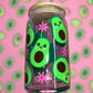 Cute avocado theme glass can🥑