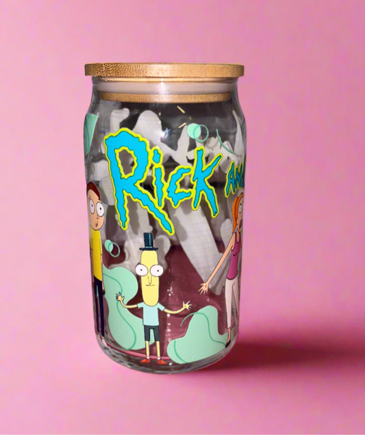 Rick and Morty glass can✨