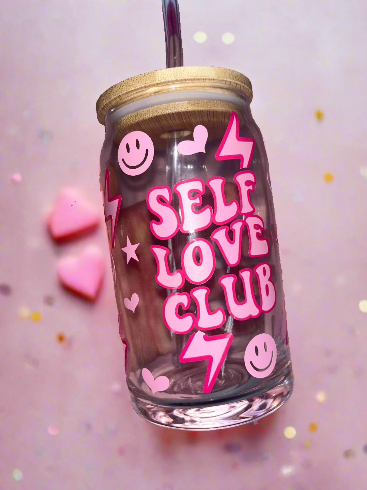 Self Love Club Glass Cup 💕