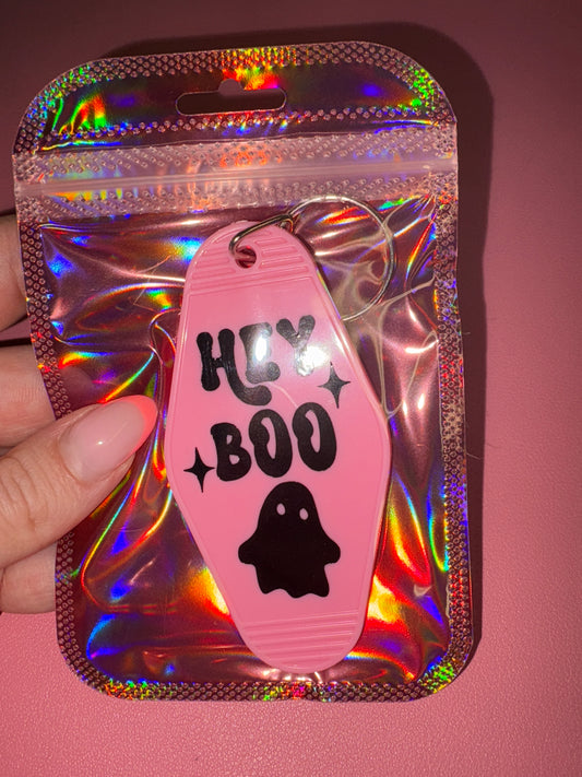 Hey boo motel keychain🖤